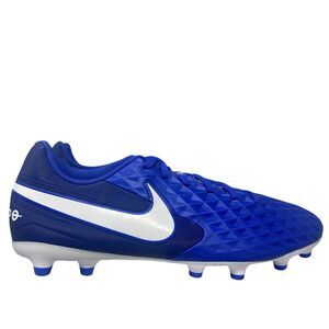 Nike Cleats Mens 12 Blue Tiempo Legend 8 Club FG White Active Game AT6107-414